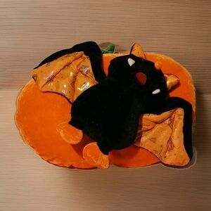 Sugar Loaf Halloween Pumpkin Bat Plush  Wall Hanging Holiday Decor
